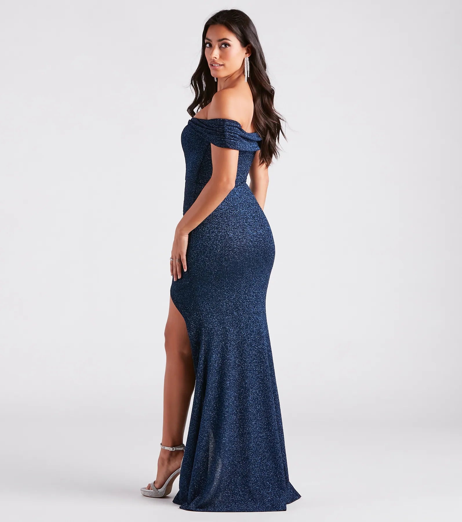 Meryl Formal Glitter Column Dress